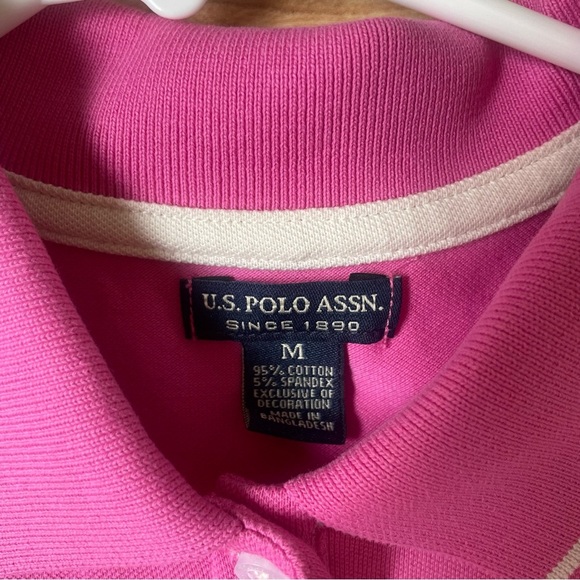 Pink U.S. Polo Assn. polo dress Silver Line Tag Woman’s Medium Great Condition - Picture 5 of 8